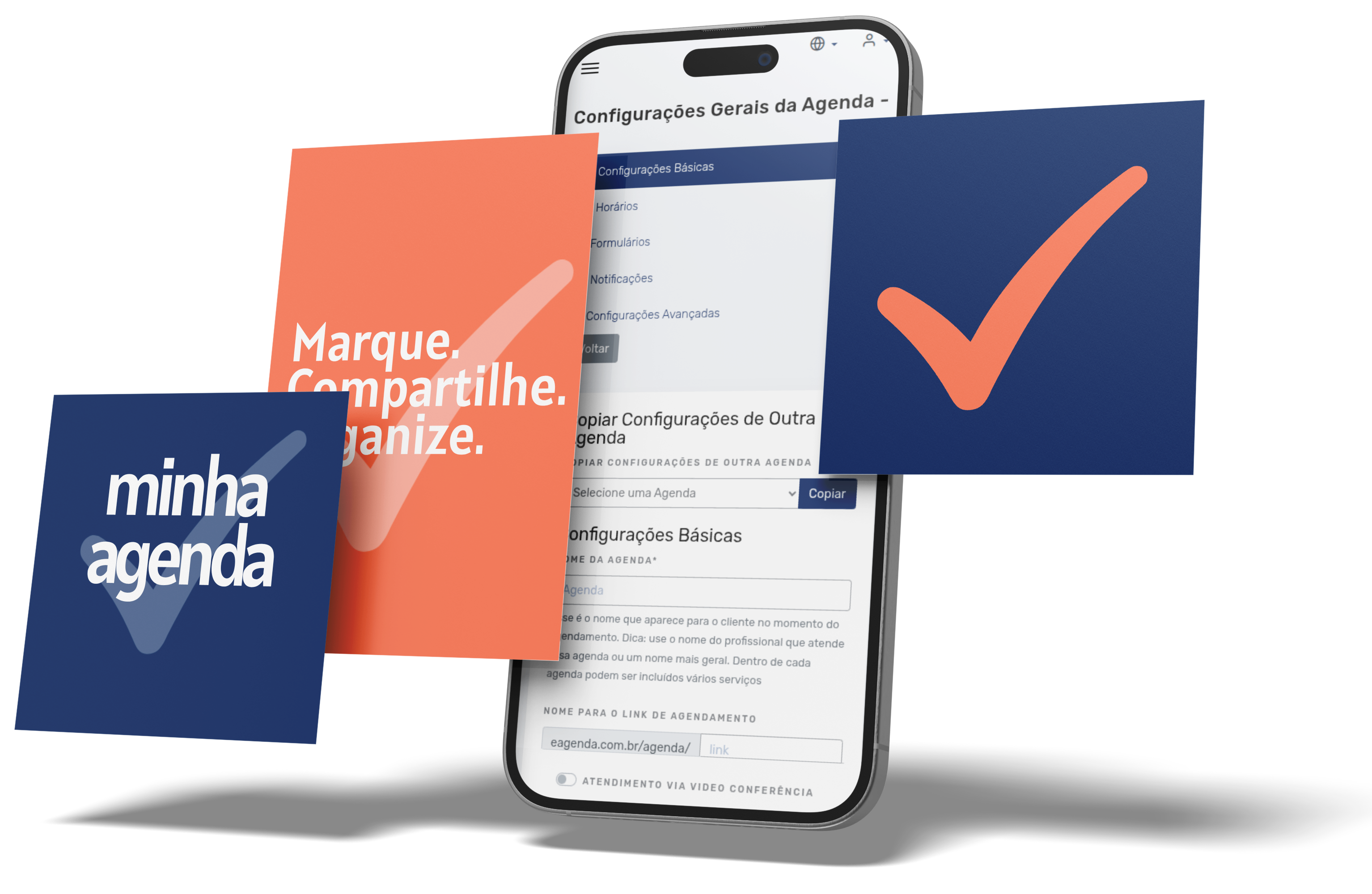 Mockup da plataforma eAgenda